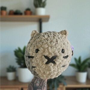 Crochet Gray Loaf Cat